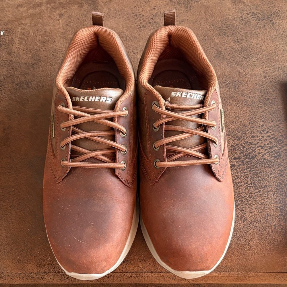 Skechers Men's Brown Leather Oxfords